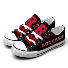 Load image into Gallery viewer, NCAA Rutgers Scarlet Knights Low Top Canvas Shoes Gift For Fans H3010