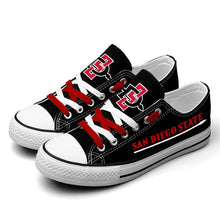 Load image into Gallery viewer, NCAA San Diego State Aztecs Low Top Canvas Shoes Gift For Fans H3010