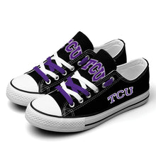Load image into Gallery viewer, NCAA TCU Horned Frogs Low Top Canvas Shoes Gift For Fans H3010