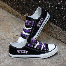 Load image into Gallery viewer, NCAA TCU Horned Frogs Low Top Canvas Shoes Gift For Fans H3010