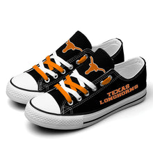 Load image into Gallery viewer, NCAA Texas Longhorns Low Top Canvas Shoes Gift For Fans H3010