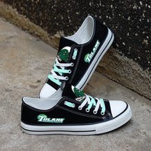 Load image into Gallery viewer, NCAA Tulane Green Wave Low Top Canvas Shoes Gift For Fans H3010