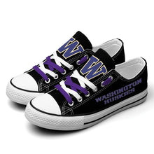 Load image into Gallery viewer, NCAA Washington Huskies Low Top Canvas Shoes Gift For Fans H3010