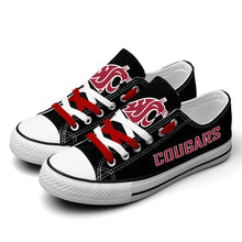 Load image into Gallery viewer, NCAA Washington State Cougars Low Top Canvas Shoes Gift For Fans H3010