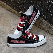 Load image into Gallery viewer, NCAA Washington State Cougars Low Top Canvas Shoes Gift For Fans H3010