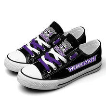 Load image into Gallery viewer, NCAA Weber State Wildcats Low Top Canvas Shoes Gift For Fans H3010