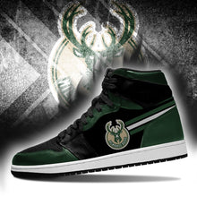 Load image into Gallery viewer, Milwaukee Bucks NBA Jordan Sneakers Shoes T2910-V01-14