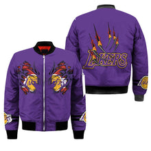 Load image into Gallery viewer, Los Angeles Lakers NBA Claws Bomber Jacket Apparel Gift For Fans L0411-014