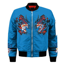 Load image into Gallery viewer, Oklahoma City Thunder NBA Claws Bomber Jacket Apparel Gift For Fans L0411-021