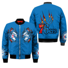 Load image into Gallery viewer, Philadelphia 76ers TD NBA Claws Bomber Jacket Apparel Gift For Fans L0411-023