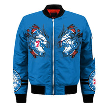 Load image into Gallery viewer, Philadelphia 76ers TD NBA Claws Bomber Jacket Apparel Gift For Fans L0411-023