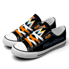 Load image into Gallery viewer, MLB Miami Marlins Low Top Canvas Shoes Gift For Fans H0411