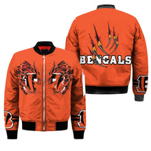 Load image into Gallery viewer, Cincinnati Bengals NFL Claws Bomber Jacket Apparel Gift For Fans L0411-07