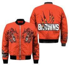 Load image into Gallery viewer, Cleveland Browns NFL Claws Bomber Jacket Apparel Gift For Fans L0411-08