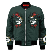 Load image into Gallery viewer, Green Bay Packers NFL Claws Bomber Jacket Apparel Gift For Fans L0411-012