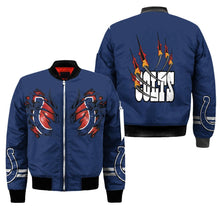 Load image into Gallery viewer, Indianapolis Colts NFL Claws Bomber Jacket Apparel Gift For Fans L0411-014