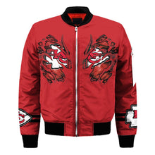 Load image into Gallery viewer, Kansas City Chiefs NFL Claws Bomber Jacket Apparel Gift For Fans L0411-016