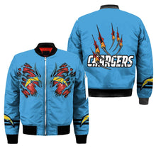 Load image into Gallery viewer, Los Angeles Chargers NFL Claws Bomber Jacket Apparel Gift For Fans L0411-017