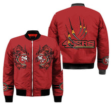 Load image into Gallery viewer, San Francisco 49ers NFL Claws Bomber Jacket Apparel Gift For Fans L0411-028
