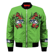 Load image into Gallery viewer, Seattle Seahawks NFL Claws Bomber Jacket Apparel Gift For Fans L0411-029
