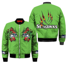Load image into Gallery viewer, Seattle Seahawks NFL Claws Bomber Jacket Apparel Gift For Fans L0411-029