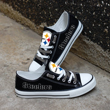 Load image into Gallery viewer, NFL Pittsburgh Steelers Low Top Canvas Shoes Gift For Fans H3010