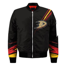 Load image into Gallery viewer, Anaheim Ducks NHL Black Bomber Jacket Apparel Gift For Fans L2910-13