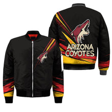 Load image into Gallery viewer, Arizona Coyotes NHL Black Bomber Jacket Apparel Gift For Fans L2910-12