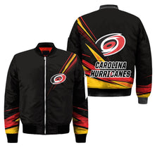 Load image into Gallery viewer, Carolina Hurricanes NHL Black Bomber Jacket Apparel Gift For Fans L2910-08