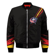 Load image into Gallery viewer, Columbus Blue Jackets NHL Black Bomber Jacket Apparel Gift For Fans L2910-05