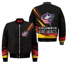 Load image into Gallery viewer, Columbus Blue Jackets NHL Black Bomber Jacket Apparel Gift For Fans L2910-05