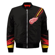 Load image into Gallery viewer, Detroit Red Wings NHL Black Bomber Jacket Apparel Gift For Fans L2910-03