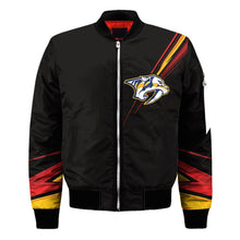 Load image into Gallery viewer, Nashville Predators NHL Black Bomber Jacket Apparel Gift For Fans L2910-28