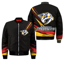 Load image into Gallery viewer, Nashville Predators NHL Black Bomber Jacket Apparel Gift For Fans L2910-28
