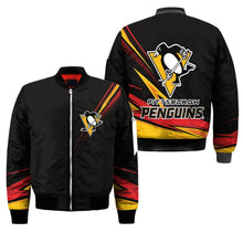 Load image into Gallery viewer, Pittsburgh Penguins NHL Black Bomber Jacket Apparel Gift For Fans L2910-22
