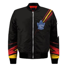 Load image into Gallery viewer, Toronto Maple Leafs NHL Black Bomber Jacket Apparel Gift For Fans L2910-18