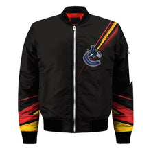 Load image into Gallery viewer, Vancouver Canucks NHL Black Bomber Jacket Apparel Gift For Fans L2910-17