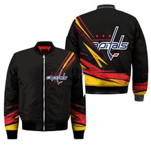 Load image into Gallery viewer, Washington Capitals NHL Black Bomber Jacket Apparel Gift For Fans L2910-15