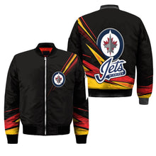 Load image into Gallery viewer, Winnipeg Jets NHL Black Bomber Jacket Apparel Gift For Fans L2910-14