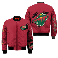 Load image into Gallery viewer, Minnesota Wild NHL Bomber Jacket Apparel Gift For Fans L2910-16