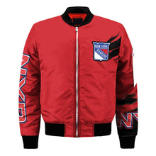 Load image into Gallery viewer, New York Rangers NHL Bomber Jacket Apparel Gift For Fans L2910-11