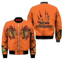 Load image into Gallery viewer, Chicago Blackhawks NHL Claws Bomber Jacket Apparel Gift For Fans L0411-30