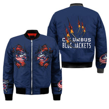 Load image into Gallery viewer, Columbus Blue Jackets NHL Claws Bomber Jacket Apparel Gift For Fans L0411-28
