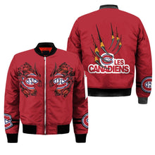 Load image into Gallery viewer, Montr??al Canadiens NHL Claws Bomber Jacket Apparel Gift For Fans L0411-21