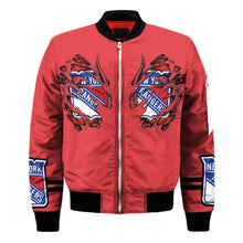 Load image into Gallery viewer, New York Rangers NHL Claws Bomber Jacket Apparel Gift For Fans L0411-17