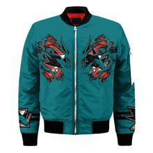 Load image into Gallery viewer, San Jose Sharks NHL Claws Bomber Jacket Apparel Gift For Fans L0411-13