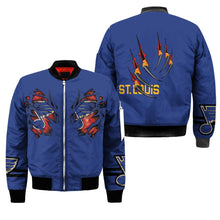 Load image into Gallery viewer, St. Louis Blues NHL Claws Bomber Jacket Apparel Gift For Fans L0411-12