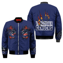 Load image into Gallery viewer, Vancouver Canucks NHL Claws Bomber Jacket Apparel Gift For Fans L0411-09