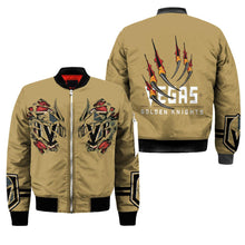 Load image into Gallery viewer, Vegas Golden Knights NHL Claws Bomber Jacket Apparel Gift For Fans L0411-08