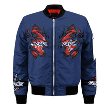 Load image into Gallery viewer, Washington Capitals NHL Claws Bomber Jacket Apparel Gift For Fans L0411-07